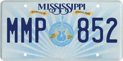 MS license plate MMP852