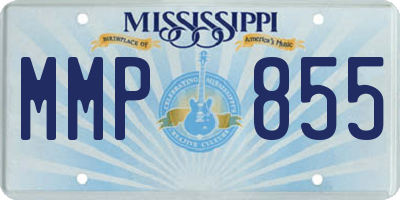 MS license plate MMP855