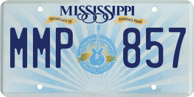 MS license plate MMP857