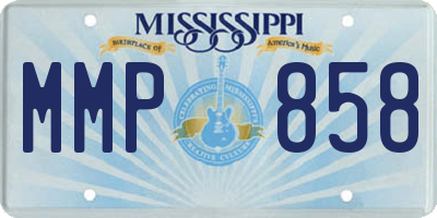 MS license plate MMP858