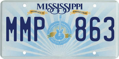 MS license plate MMP863