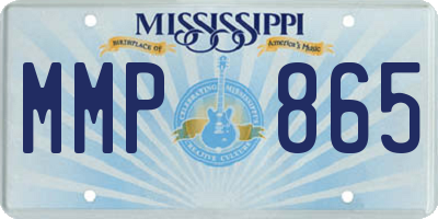MS license plate MMP865