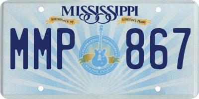 MS license plate MMP867