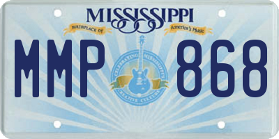 MS license plate MMP868