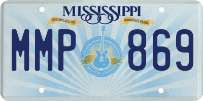 MS license plate MMP869