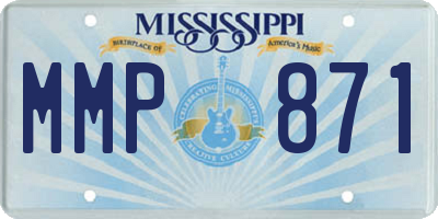 MS license plate MMP871