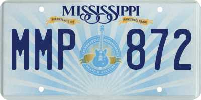 MS license plate MMP872