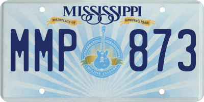MS license plate MMP873