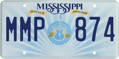 MS license plate MMP874
