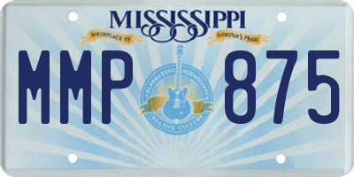 MS license plate MMP875