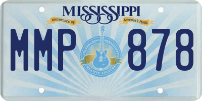 MS license plate MMP878