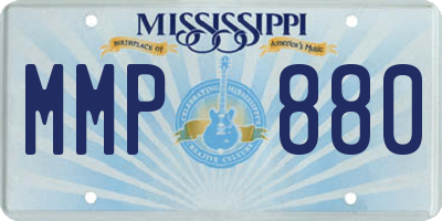 MS license plate MMP880