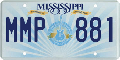 MS license plate MMP881