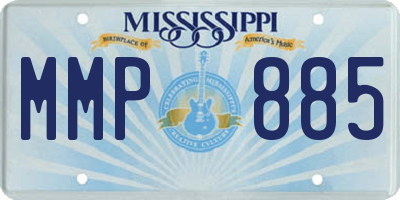 MS license plate MMP885
