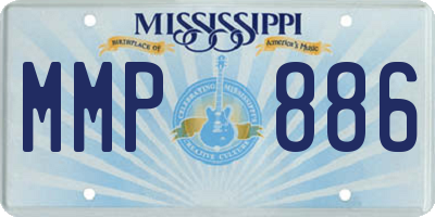 MS license plate MMP886