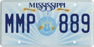MS license plate MMP889