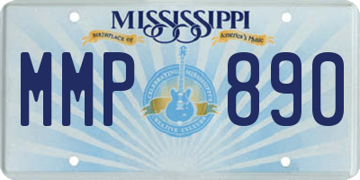 MS license plate MMP890