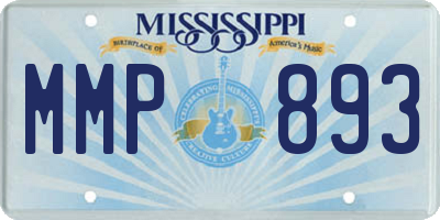 MS license plate MMP893