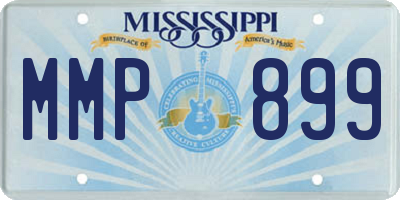 MS license plate MMP899