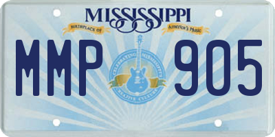 MS license plate MMP905