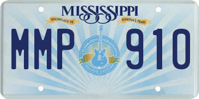 MS license plate MMP910