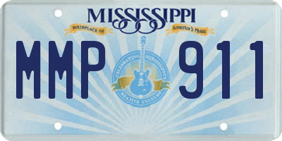 MS license plate MMP911