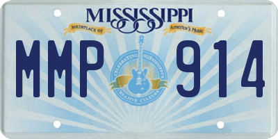 MS license plate MMP914