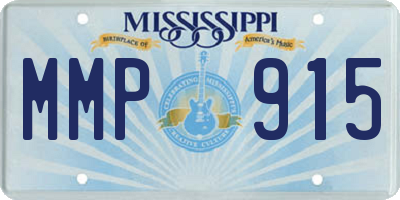 MS license plate MMP915