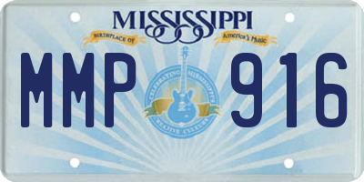 MS license plate MMP916