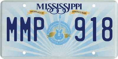MS license plate MMP918