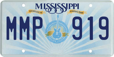 MS license plate MMP919