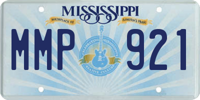 MS license plate MMP921