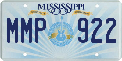 MS license plate MMP922