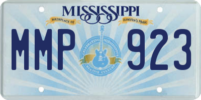 MS license plate MMP923