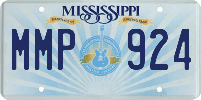 MS license plate MMP924