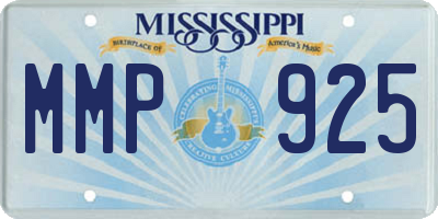 MS license plate MMP925