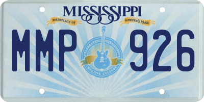 MS license plate MMP926