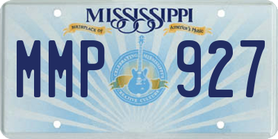 MS license plate MMP927