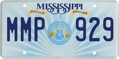 MS license plate MMP929