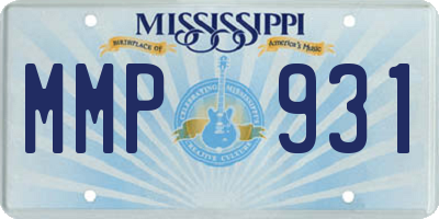 MS license plate MMP931