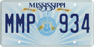 MS license plate MMP934
