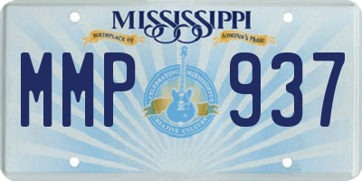 MS license plate MMP937