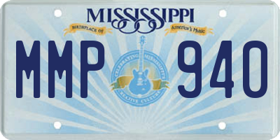 MS license plate MMP940