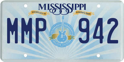 MS license plate MMP942