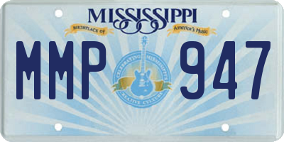 MS license plate MMP947