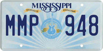 MS license plate MMP948