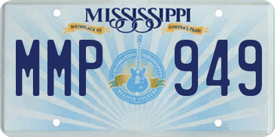 MS license plate MMP949