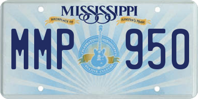 MS license plate MMP950