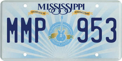 MS license plate MMP953