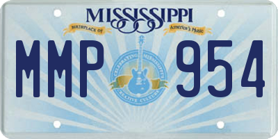 MS license plate MMP954